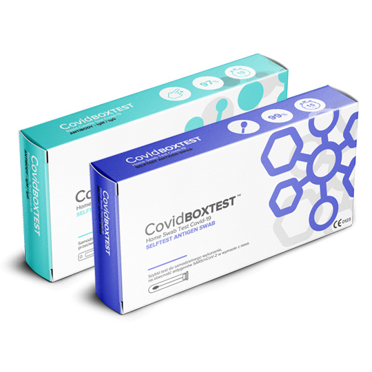 komplet Covid Box Test - przeciwciała + antygeny